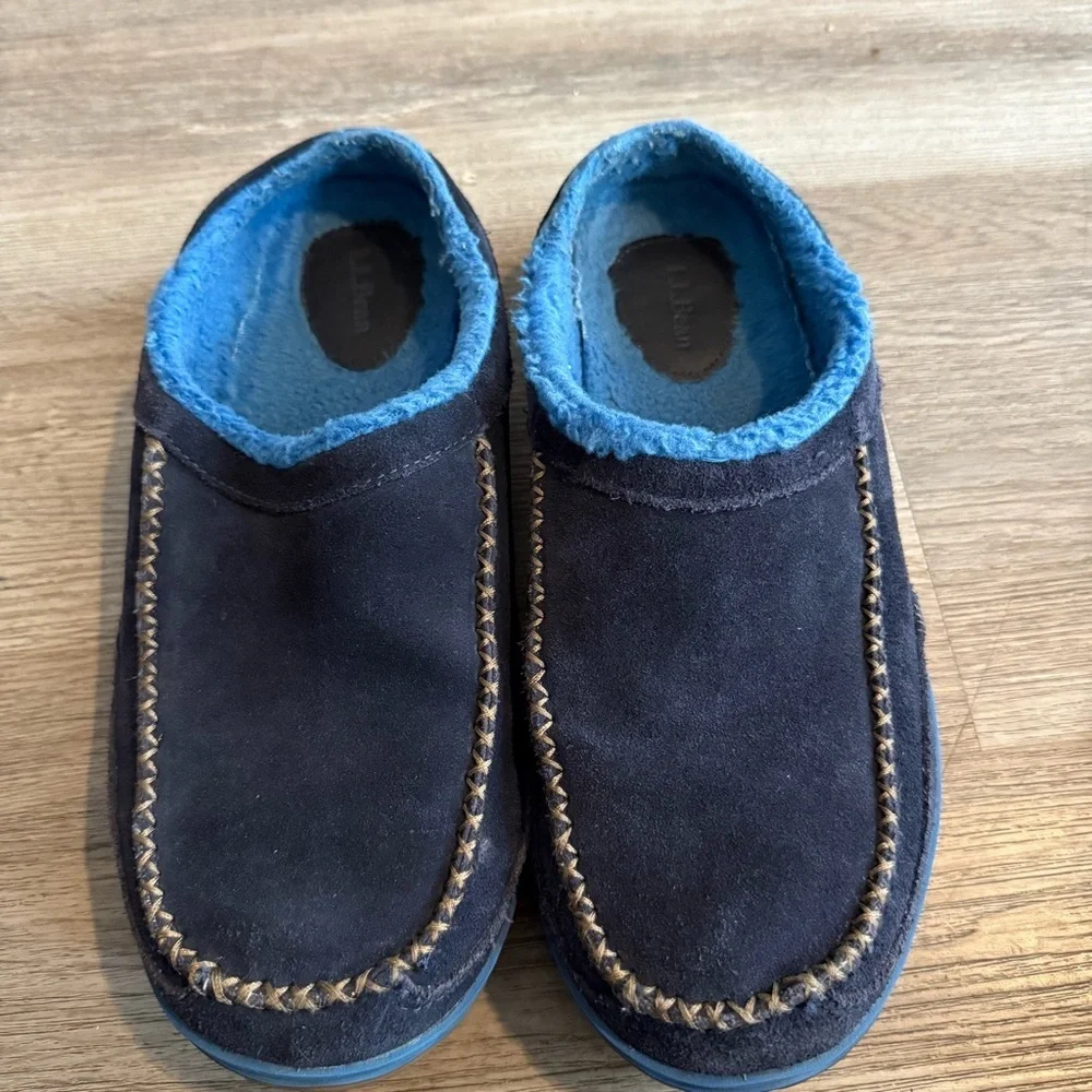 L.L. Bean Blue Suede Slippers